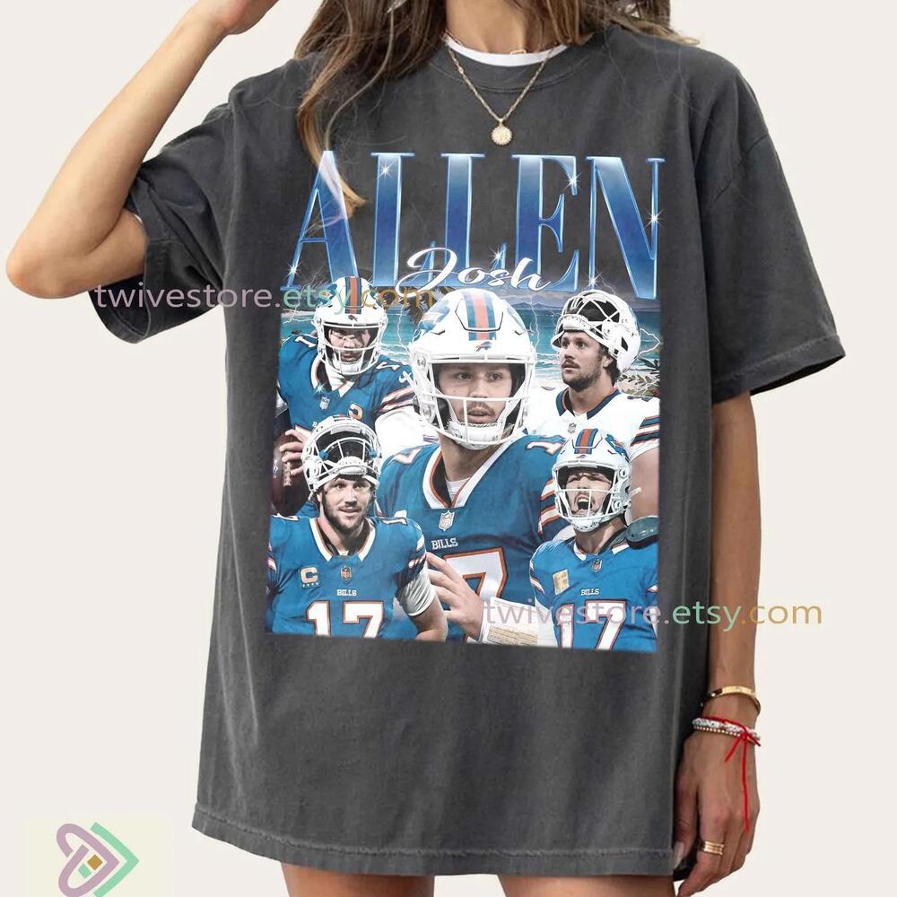 Josh Allen Buffalo Football Retro Y2K Game Day Sunday Match Day Fan Gift Tee